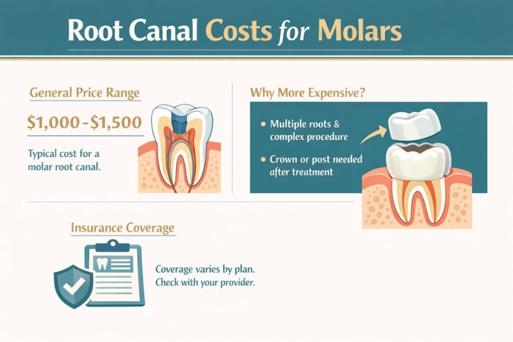root canal costs for molars