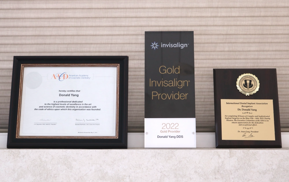 Awards earned by Dr. Donald Yang